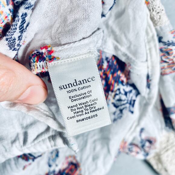 Sundance Cottagecore Top Womens S Floral Blouse Edwardian Victorian Boho - Picture 5 of 11